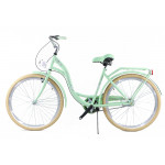 Dámsky retro bicykel 26" Lavida 3-prevodový Mätový, krémové kolesá